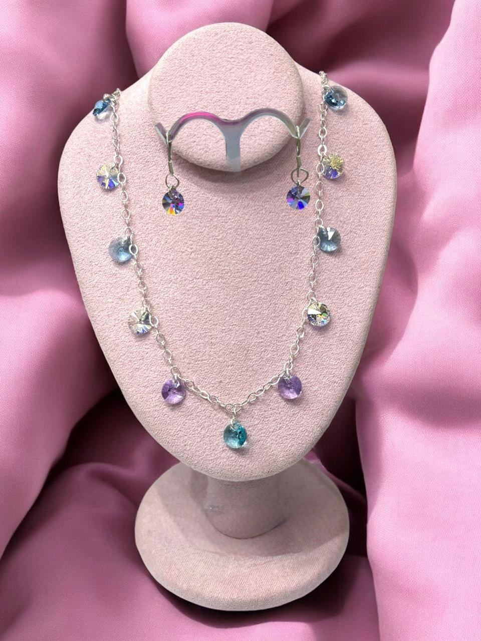 Conjunto cristales Swarovski “plata .925”
