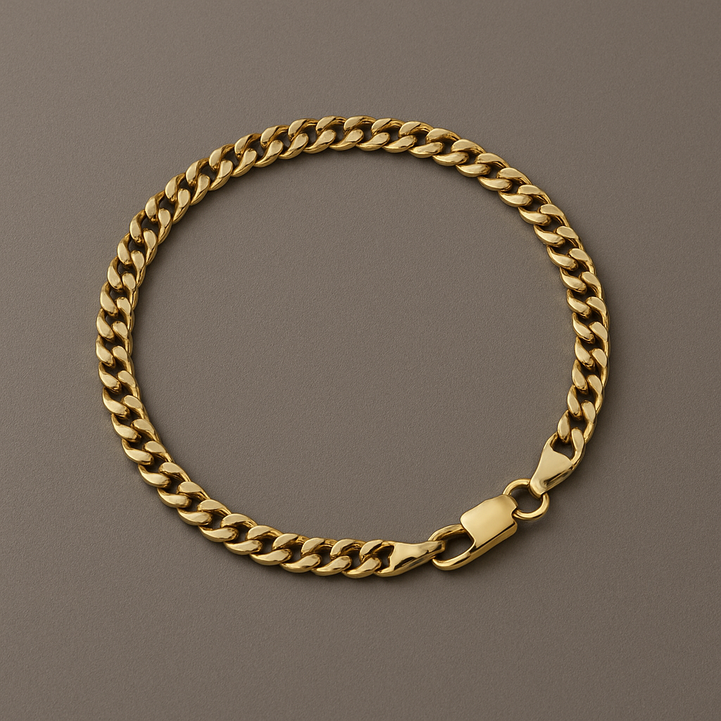 Pulsera Barbada 4 mm "Oro 10k"