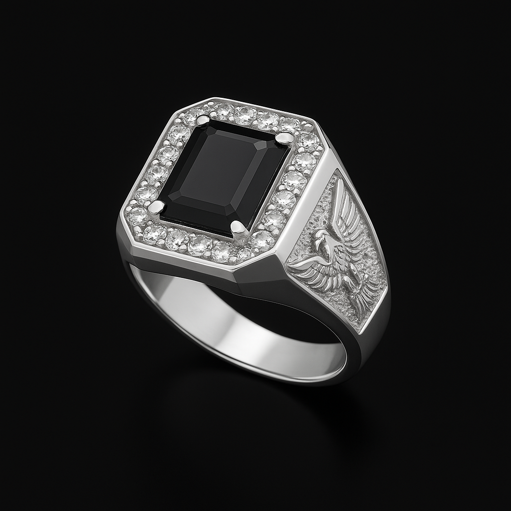 Anillo Águila Negra "Plata .925"