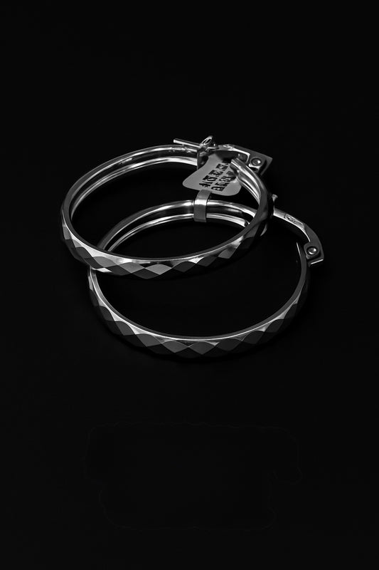 Arracada Facetada “Plata .925”