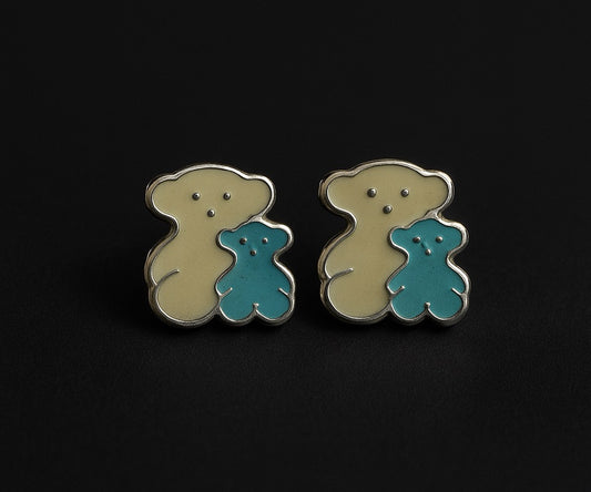 Aretes SweetBears blue “plata.925”