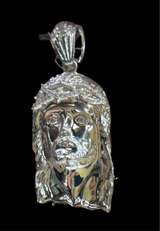 Dije Jesús con cadena de 50 cm   “Plata .925”