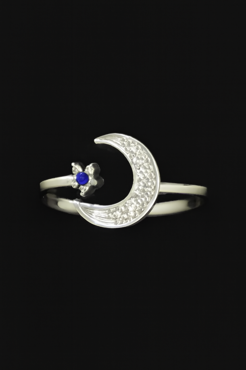 Anillo Eclipse Estrella azul "Plata .925"