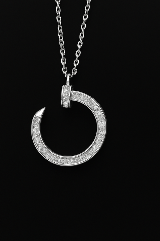 Dije con cadena Eclipse Brillante "Plata .925"