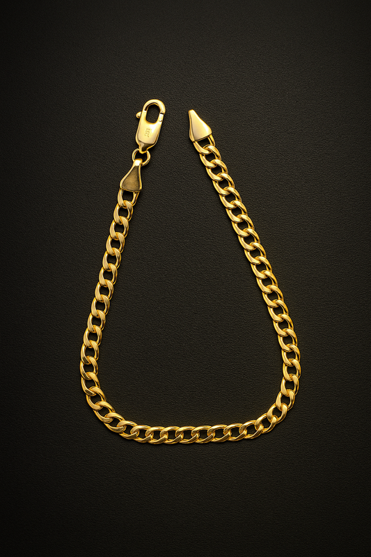 Pulsera Barbada  8 mm"Oro 10k"