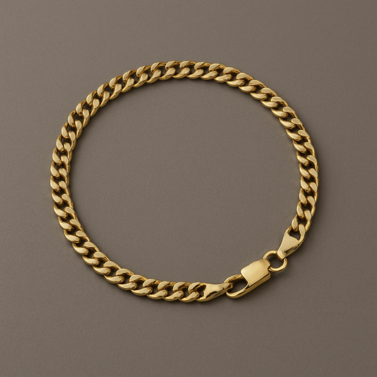 Pulsera Barbada 4 mm "Oro 10k"