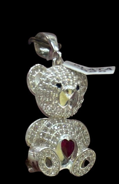 Dije Oso con cadena de 50 cm “Plata .925”
