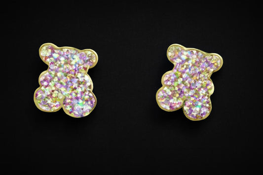 Aretes Osos brillantes "Plata .925"