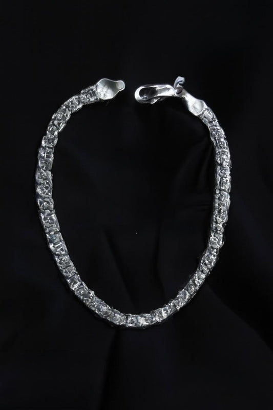 Pulso Ojo de Tigre diamantado "Plata .925"