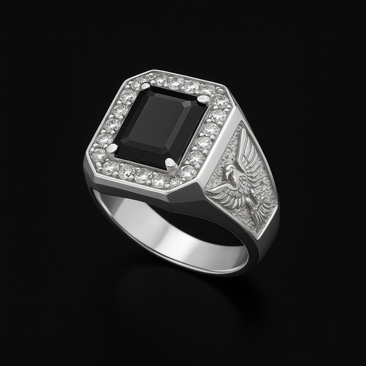 Anillo Águila Negra "Plata .925"