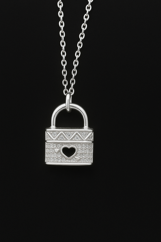 Dije con cadena Candado de Amor "Plata .925"